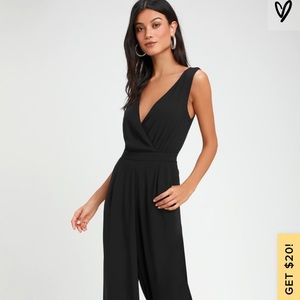 New with tags! Wide leg black jumpsuit from lulus.
